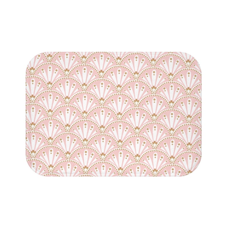 Pink Gold Shower Curtain Art Deco Bathroom Decor Blush Etsy