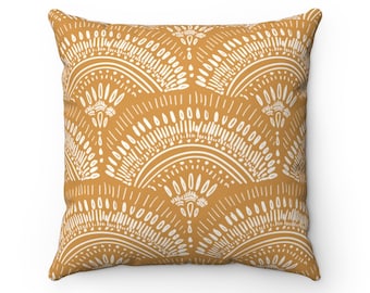 Boho throw pillow cover bohemian pillow cover boho home decor mustard yellow living room decor accent pillow 14x14 16x16 18x18 20x20