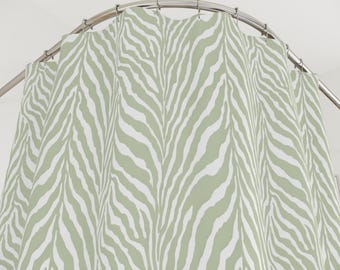 Zebra stripes Shower Curtain Modern Safari exotic african animals Shower Curtain sage green white bathroom decor animal print
