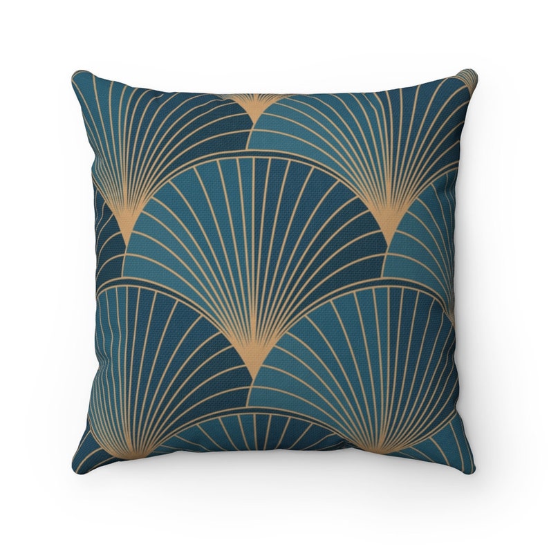 Art Deco Throw Pillow Cover Emerald Pillow Cover Elegant Home Etsy