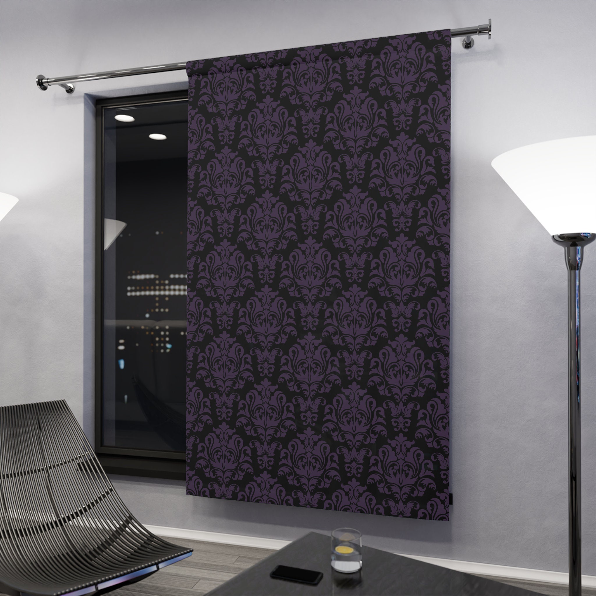 Gothic Window Curtains Black Purple Home Decor Gothic Bedroom