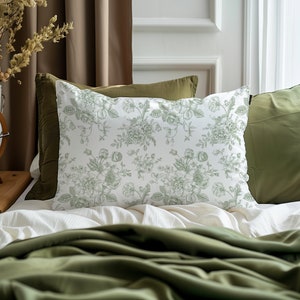 Green roses Lumbar Throw Pillow vintage lumbar pillow spring summer home decor floral bedroom decor shabby chic accent pillow flowers
