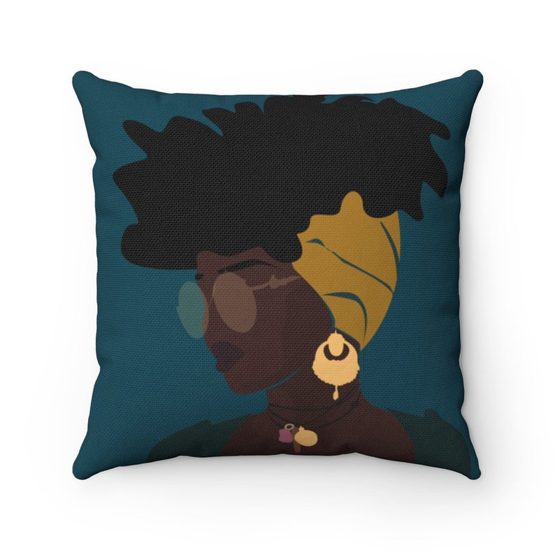 Black woman throw pillow cover black girl pillow cover black women accent pillow african american pillow cover afrocentric 1