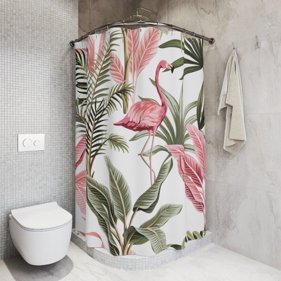 Voorafgaan Fractie Geavanceerd Flamingo Shower Curtain vintage bathroom decor pink bird - Etsy België