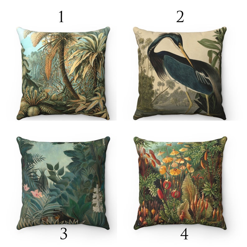 Vintage Throw Pillow Cover Botanical Pillow Cover Vintage Home Etsy