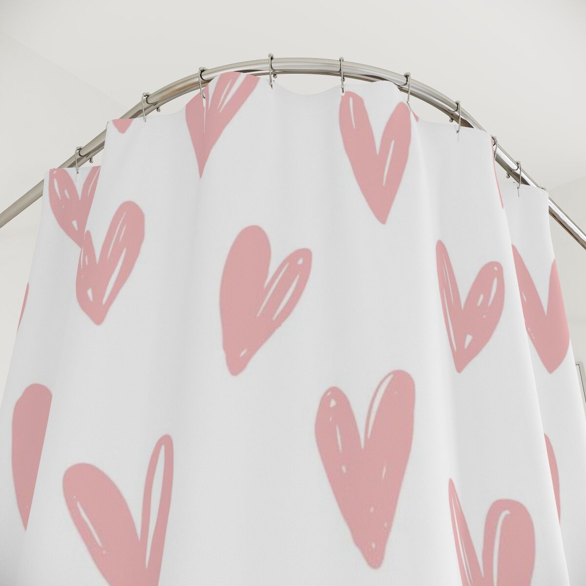 Rainbow Hearts Kids Shower Curtain Bath Mat Towel S164 – Sweet Blooms Decor
