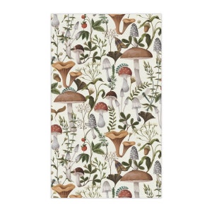 Mushroom Kitchen Towel Forest dish towel woodland kitchen decor autumn fall tea towel cottagecore hostess gift kitchenware  housewarming