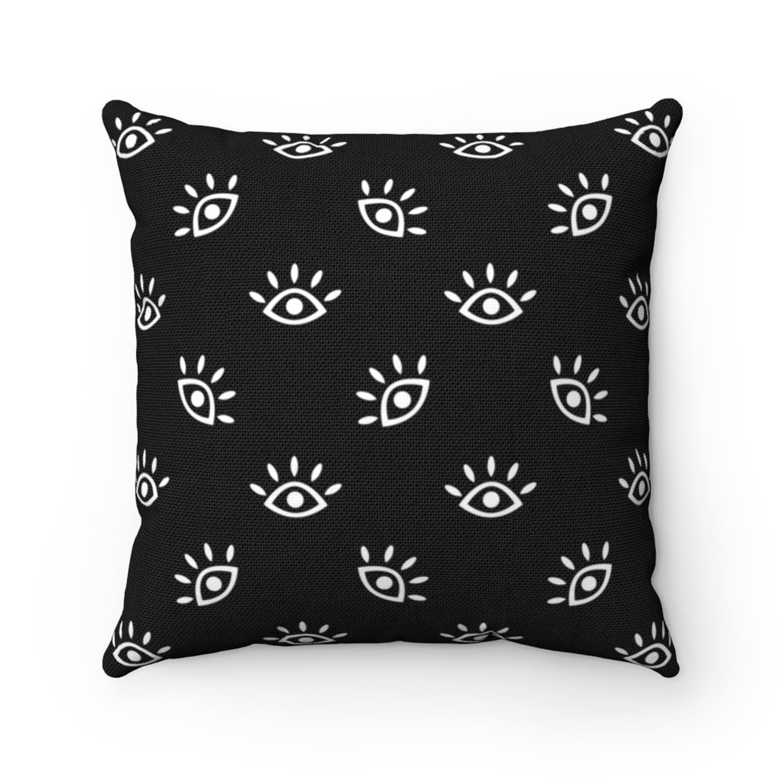 Eyes throw pillow cover evil eye pillow cover black and white Etsy