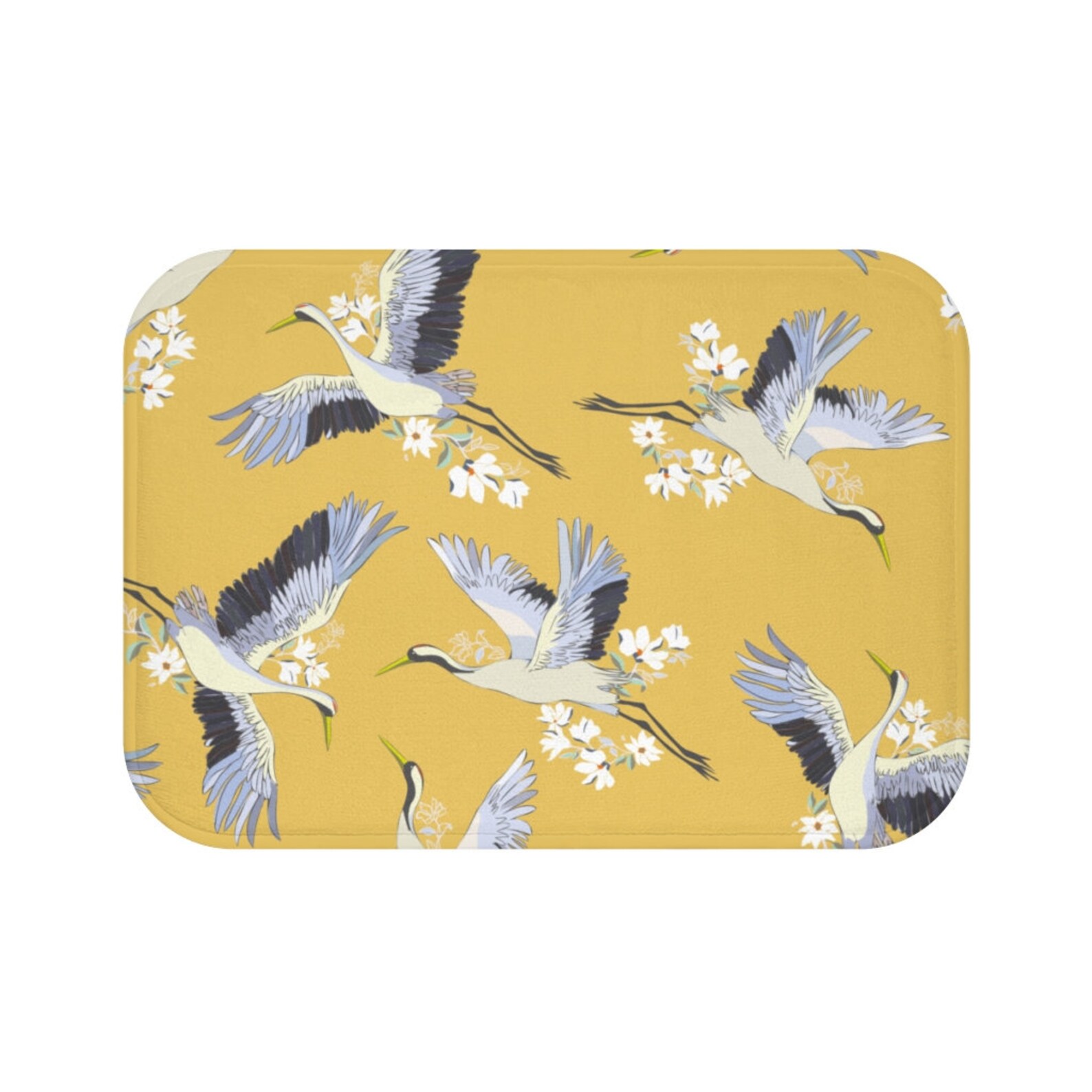 Japanese Shower Curtain Oriental Bathroom Decor Japanese Crane Etsy