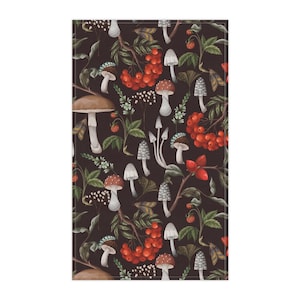 Mushroom Kitchen Towel Forest dish towel woodland kitchen decor autumn fall tea towel cottagecore hostess gift kitchenware  housewarming