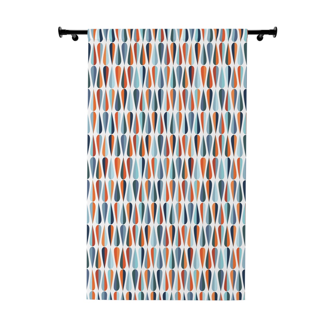 Retro Window Curtains Vintage Home Decor Mid Century Bedroom Etsy