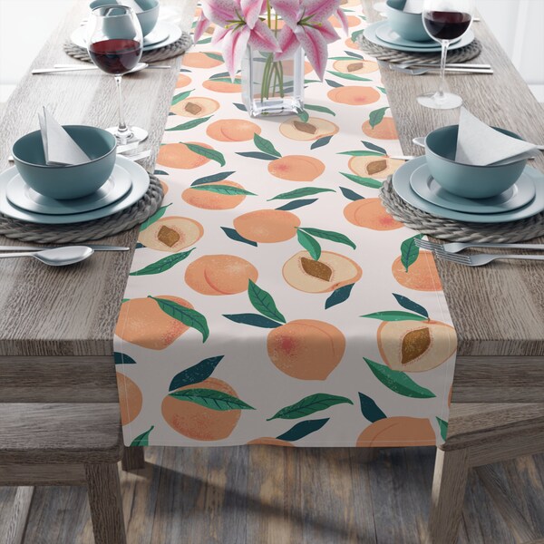 Peach Table Runner Etsy