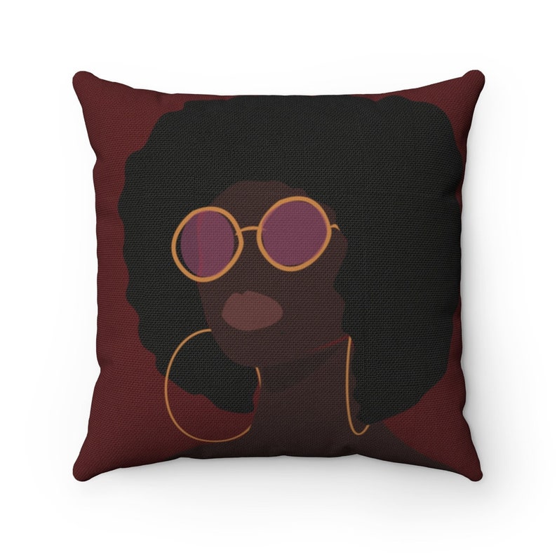 Black woman throw pillow cover black girl pillow cover black women accent pillow african american pillow cover afrocentric 4