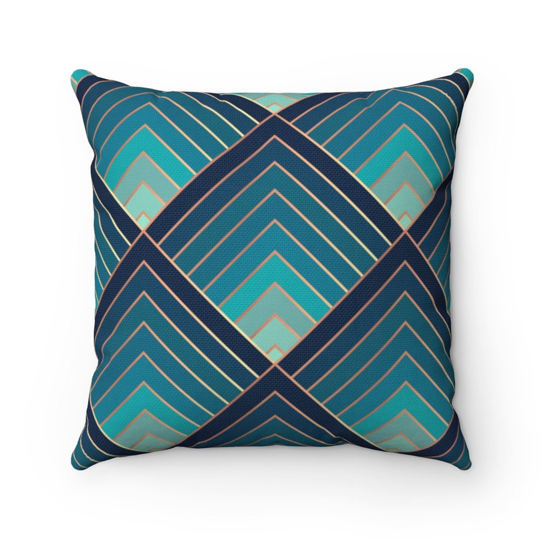 Art Deco Throw Pillow Cover Vintage Pillow Cover Elegant Home Etsy