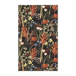 Botanical Kitchen Towel Fall dish towel woodland kitchen decor autmn flowers tea towel leaves hostess gift kitchenware  housewarming gift