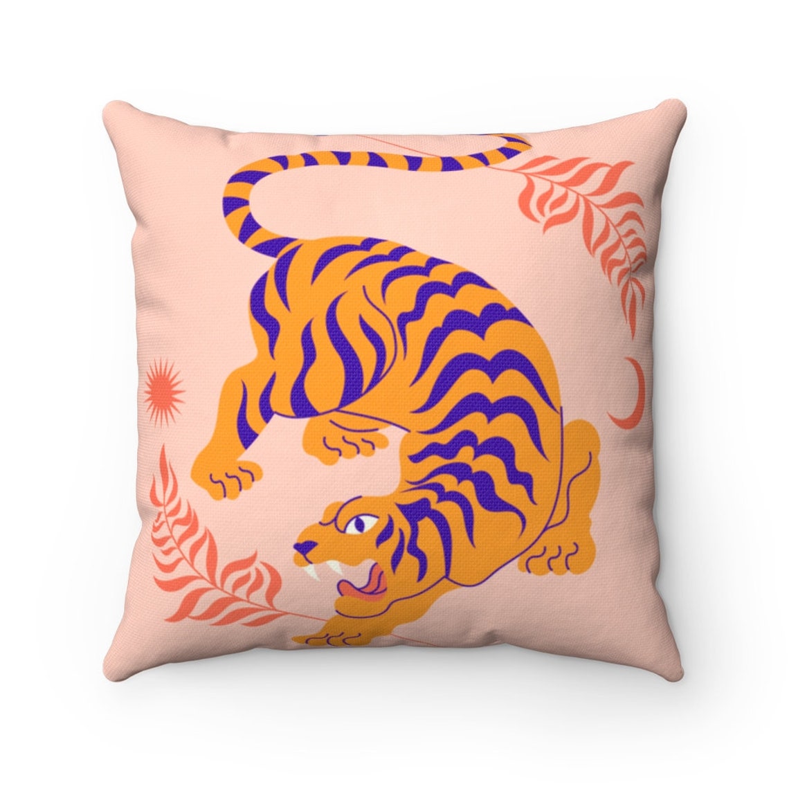 Tiger Throw Pillow Cover Animal Print Pillow Cover Tigers Home Etsy