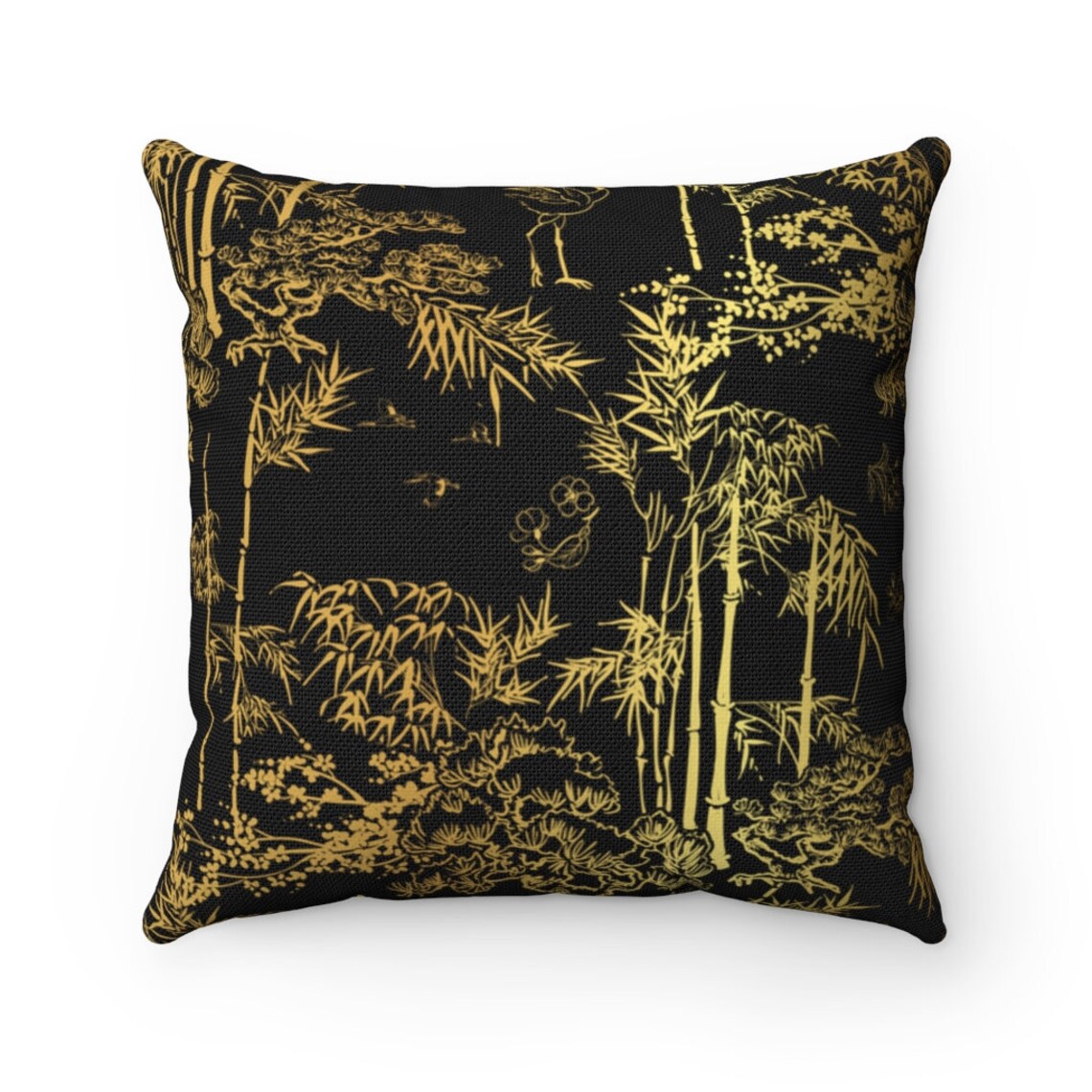 Japanese Throw Pillow Cover Bamboo Pillow Cover Oriental Home Etsy