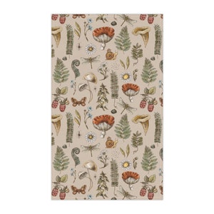 Mushroom Kitchen Towel Forest dish towel woodland kitchen decor red mushrooms tea towel cottagecore hostess gift kitchenware  housewarming