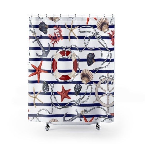 Boat Shower Curtain Etsy