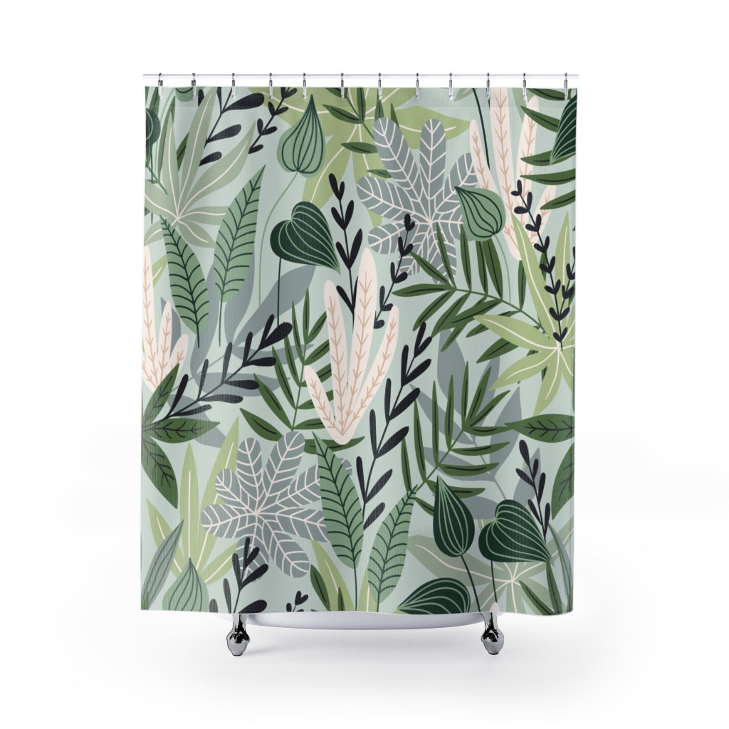 Palm Leaf Shower Curtain 
