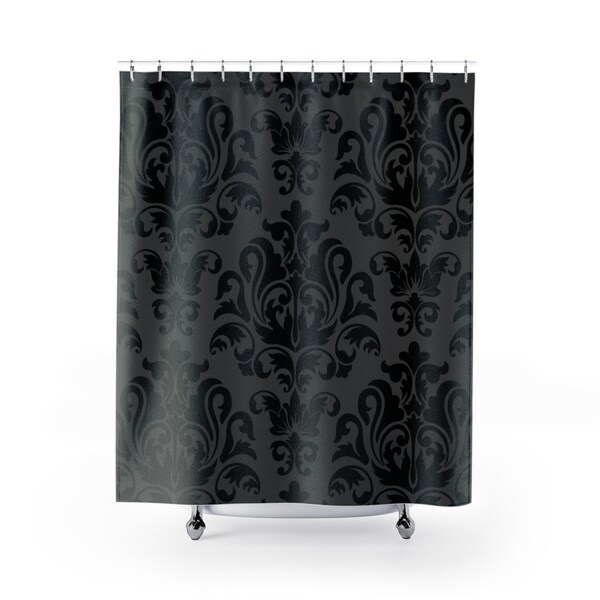 Damask Curtain Etsy