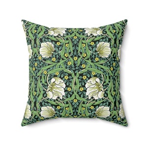 William Morris Inspired Floral Pillow Cover: Victorian Home Decor