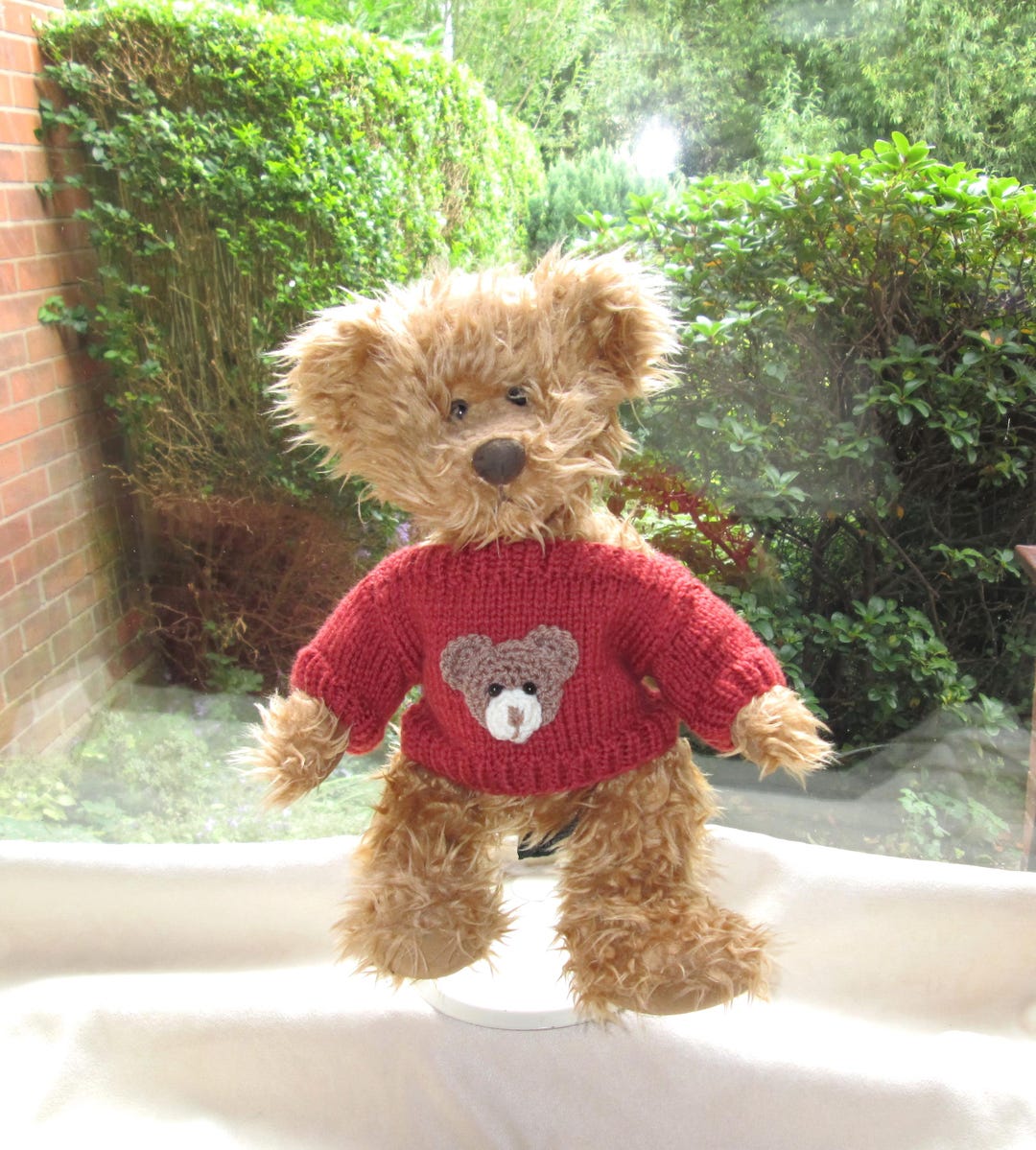 Knitted Sweater Plush Teddy-Orange