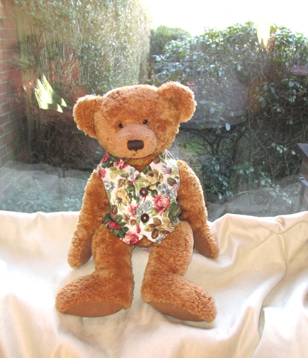 Teddy Bear Floral Top and Pant Set