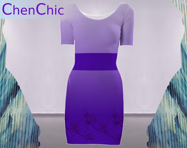 Lavender Bodycon Dress Purple Jersey 