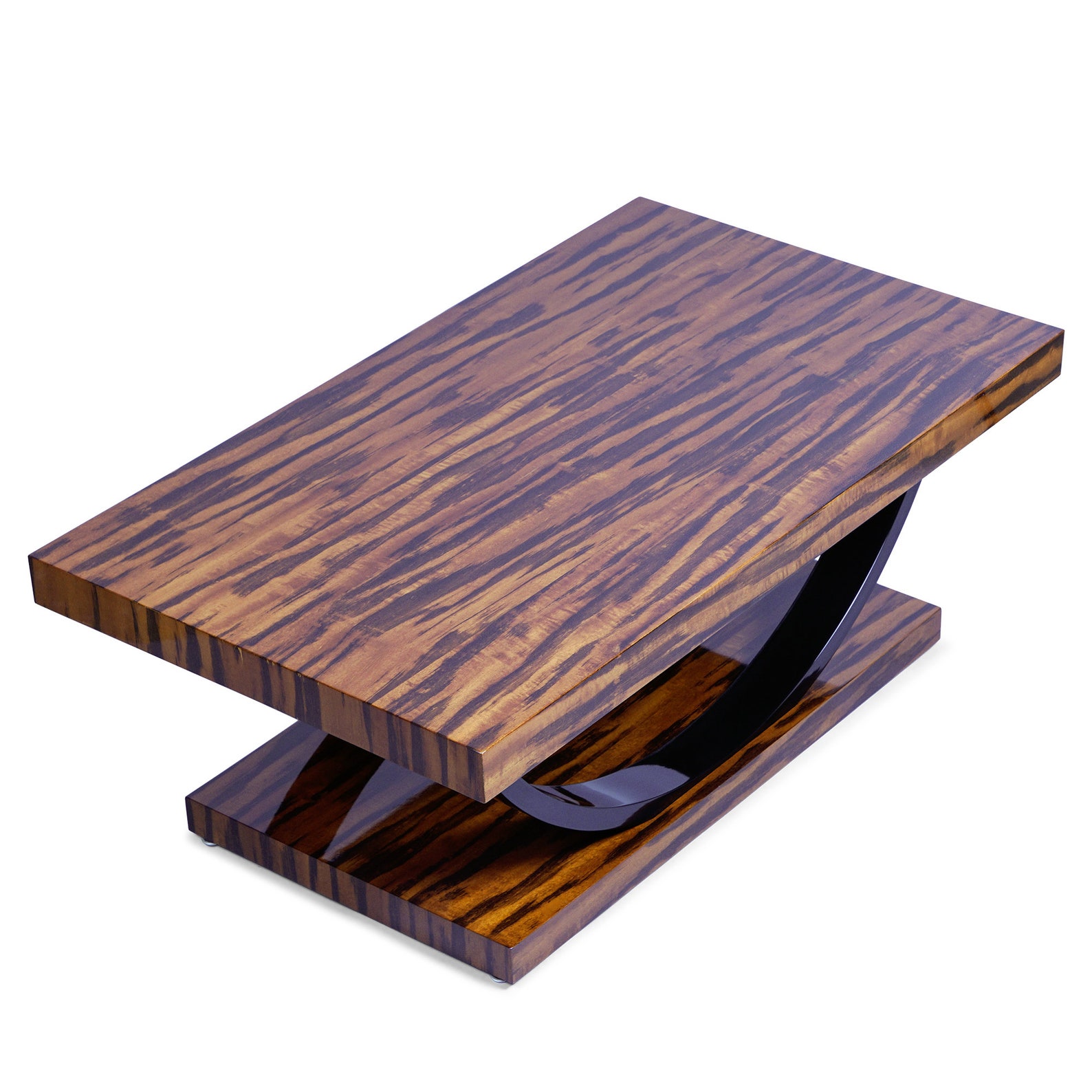 Goncalo Alves Coffee Table High Gloss Lacquer Bent Legs - Etsy