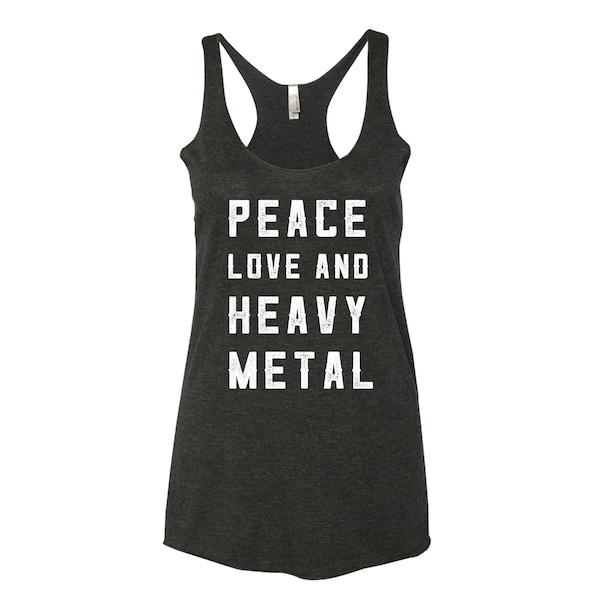Peace Love & Heavy Metal Racerback