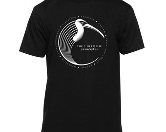 7 Hermetic Principles Thoth/Hermes Shirt (hermes, hermes shirt, thoth shirt, kybalion, kybalion shirt, occult shirt, occult t-shirt)