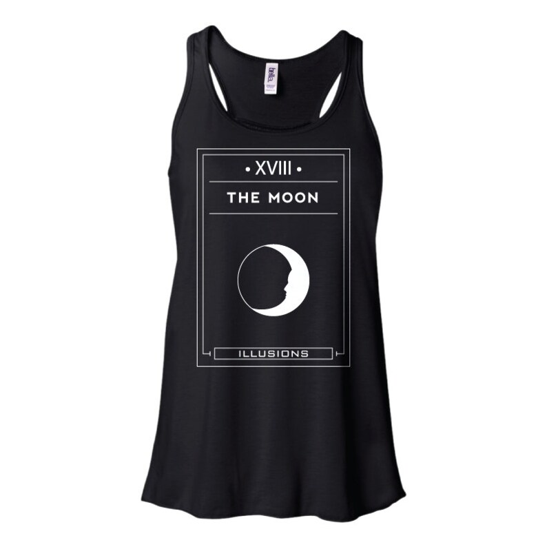 18 The Moon Tarot Flowy Tank image 1