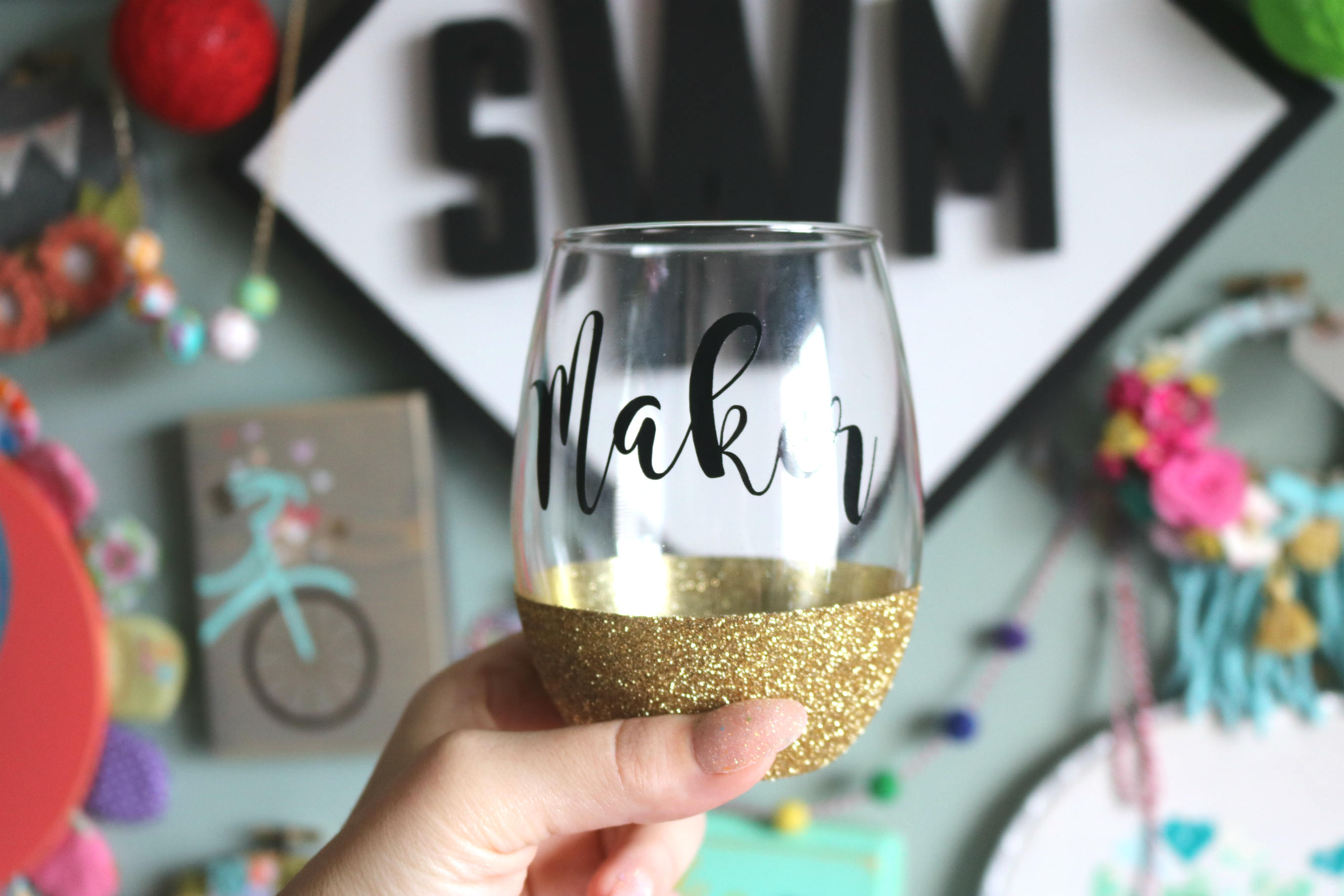 Custom Wine Glass Maker Maker Juice Glitter Wine Glass Etsy