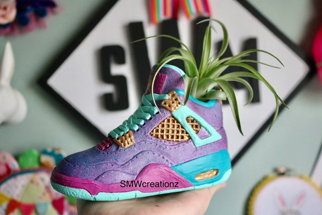 Handmade Jordan 4 Sneaker Air Plant Planter - Home & Office