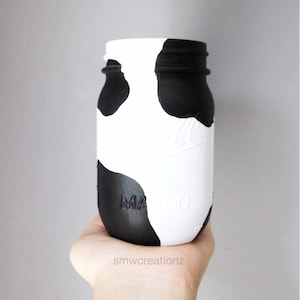 Cow Mason Jar Farm Party First Birthday Centerpieces Summer Party Farmhouse Decor Milk Jar Farm Animals Birthday Party