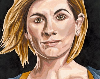 Doctor Who The Thirteenth Doctor Original Oil Painting Print