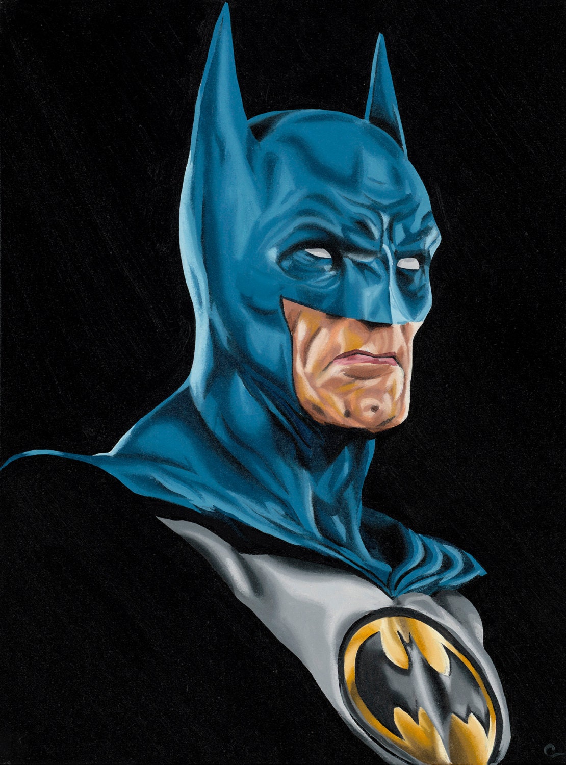 Batman Original Oil Painting Print