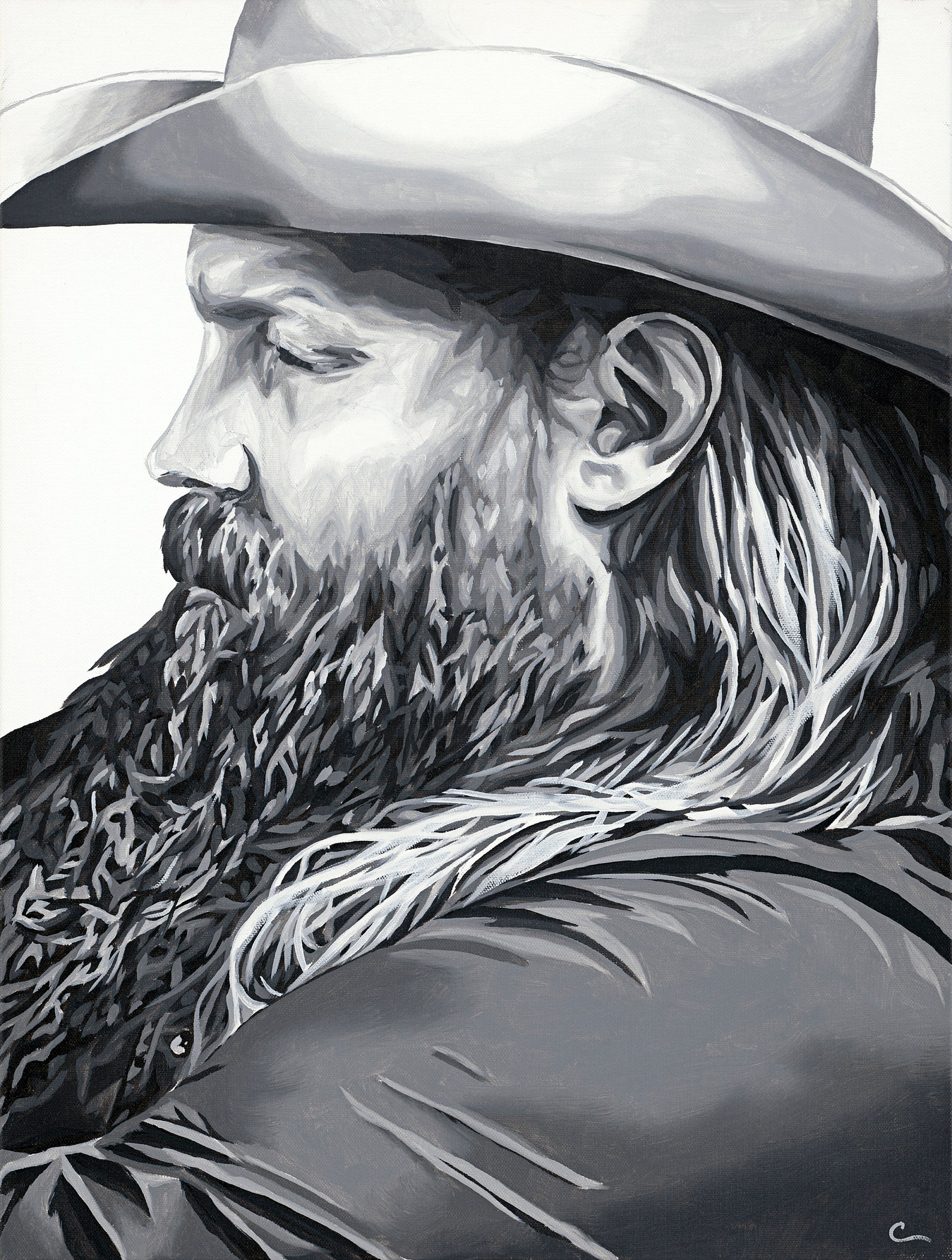 Chris Stapleton Original Oil Painting Print Etsy Australia
