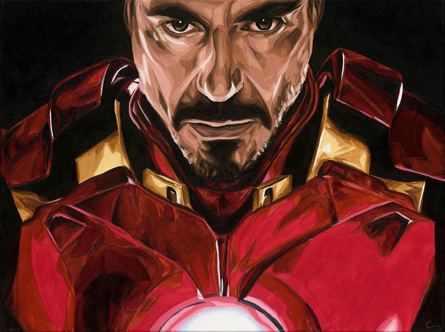 Iron man painting deals