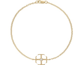14k Gold Tanzami T Bracelet