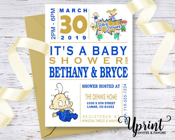 rugrats baby shower invitations