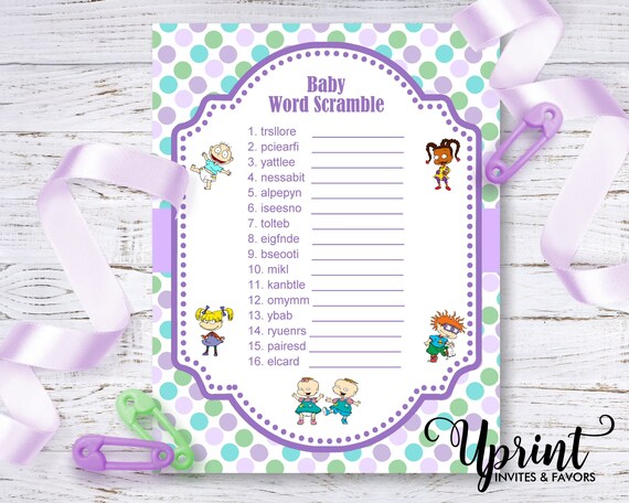 rugrats baby shower invitations