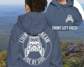 Livin The Dream Side by Side Comfort Colors Hoodie, ATV Offroading Sweatshirt