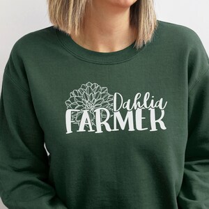 Sudadera de cuello redondo Dahlia Farmer, regalo de jardinería