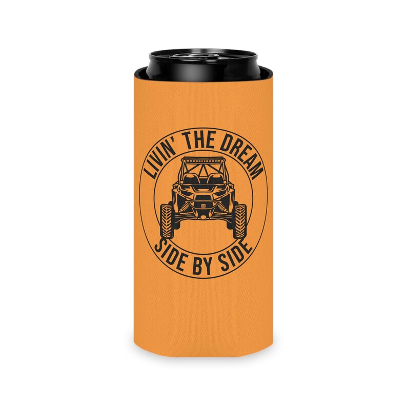 Livin' The Dream Side by Side Can Coozie, UTV Rider Gift Oranje