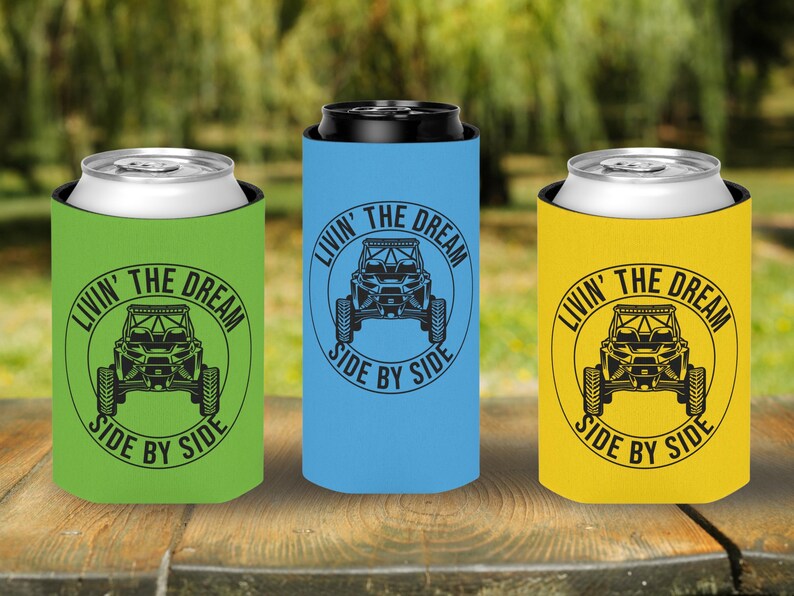 Livin' The Dream Side by Side Can Coozie, UTV Rider Gift afbeelding 4