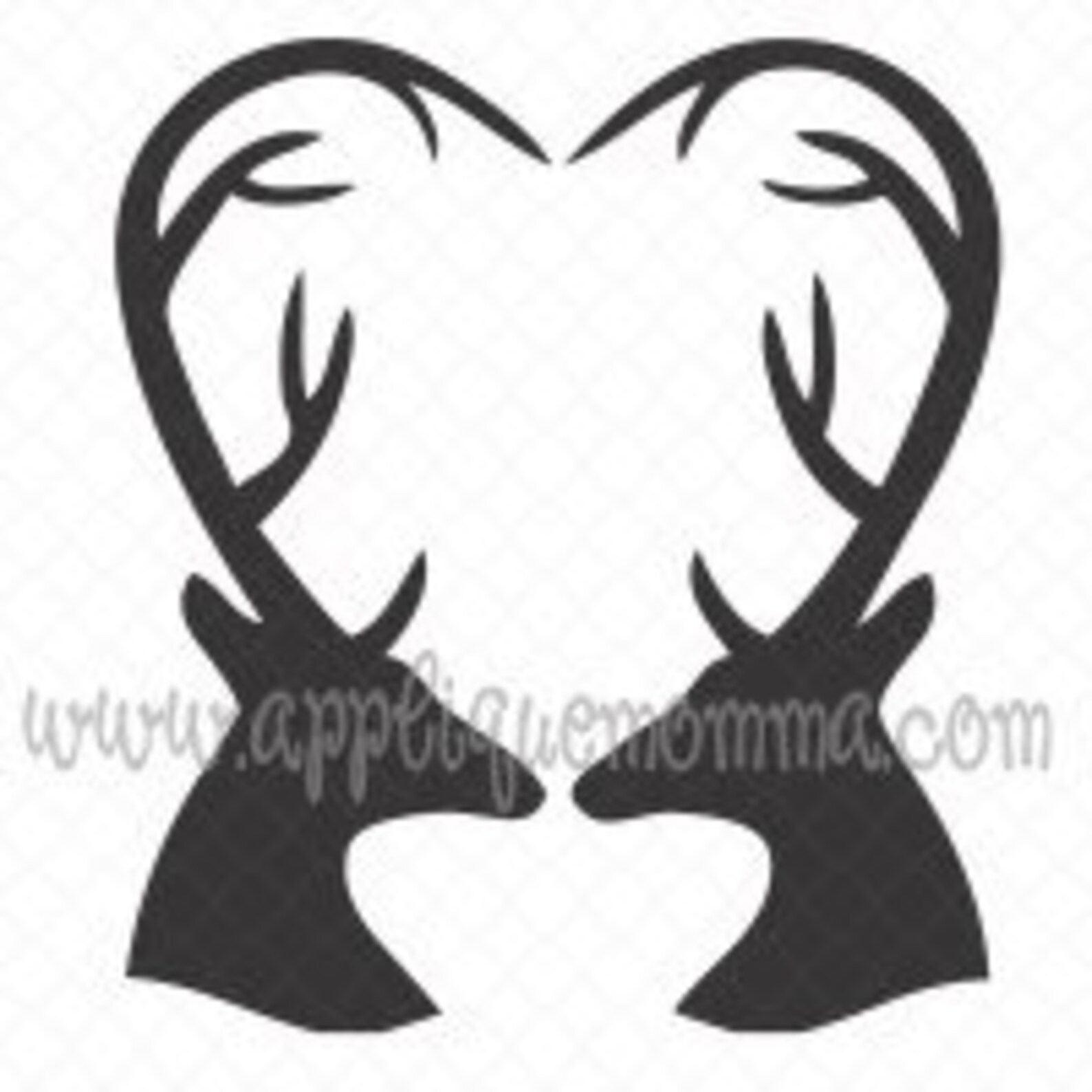 Deer Heart SVG Design Etsy