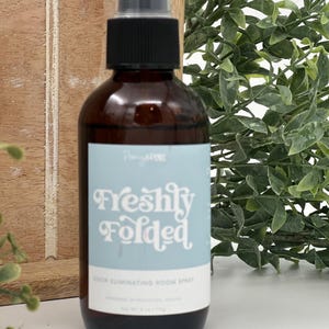 Freshly Folded Room Spray | Jasmine, Rose, Cedar & Musk Scent | Linen-Inspired Air Freshener | Odor Eliminator for Home and Laundry Room