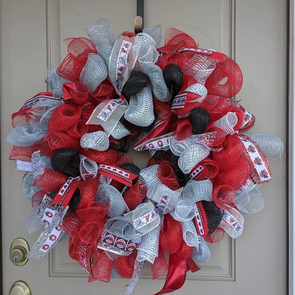 Ohio State Buckeyes Deco Mesh Wreath